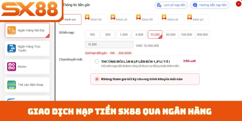 Nạp tiền SX88 - Chinh phục mọi giới hạn chỉ sau 3 phút - Lorix