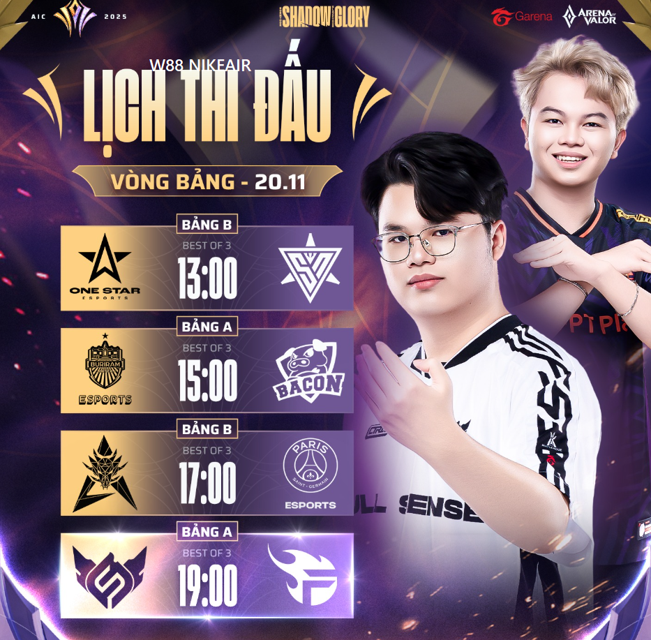 LỊCH THI ĐẤU NGÀY 20/11 | VÒNG BẢNG | AIC 2026 - Lorix LỊCH THI ĐẤU NGÀY 20/11 | VÒNG BẢNG | AIC 2026 - Lorix