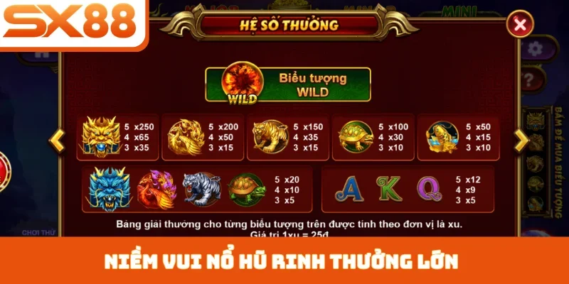 Nổ Hũ 4 Thần Thú SX88 - Huyền Thoại Slot Game Châu Á - Lorix