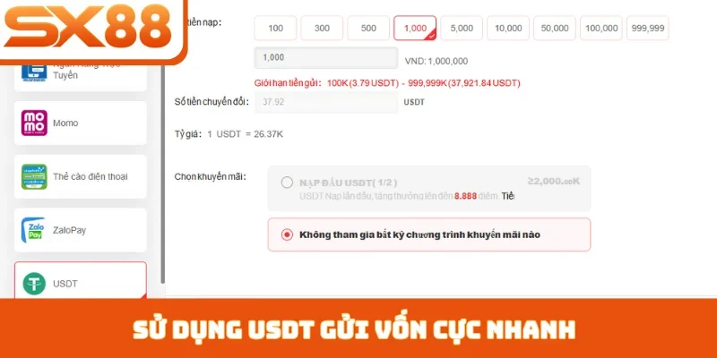 Nạp tiền SX88 - Chinh phục mọi giới hạn chỉ sau 3 phút - Lorix